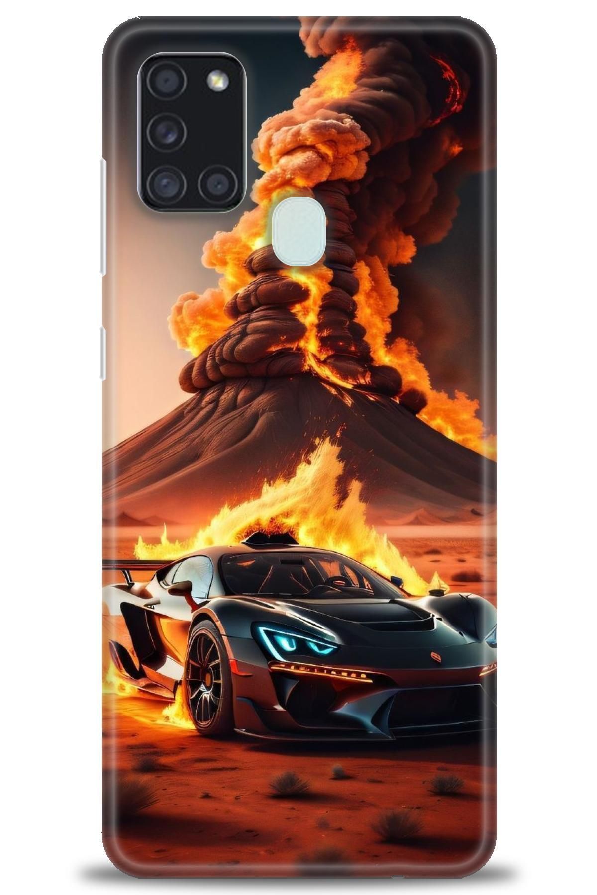 CooperTech Samsung Galaxy A21S İle Uyumlu HD Baskılı Desenli Silikon Kılıf - 856