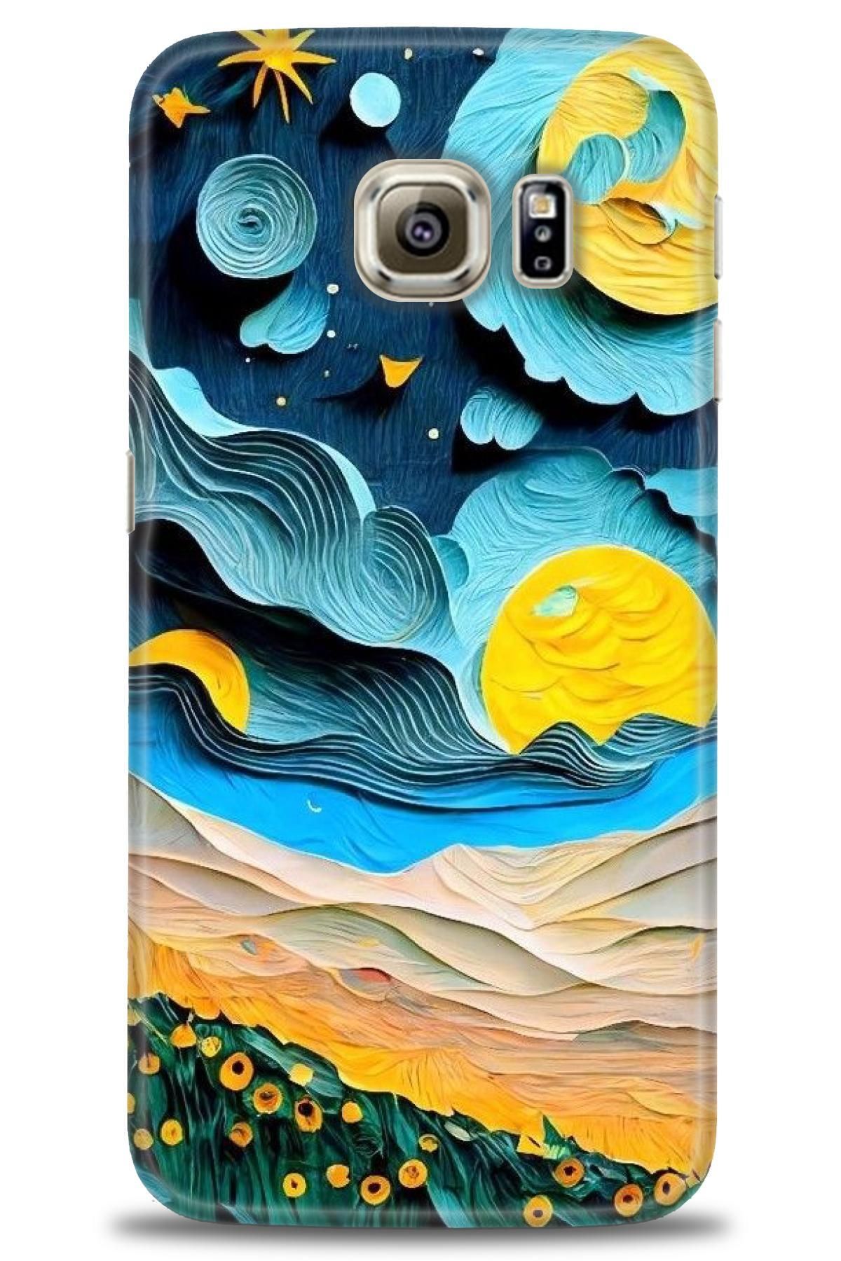 CooperTech Samsung Galaxy S6 Edge İle Uyumlu HD Baskılı Desenli Silikon Kılıf - 324