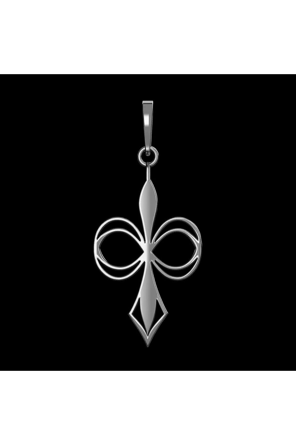 TabiTela 925 Ayar gümüş kolye fleur-de-lis SM4283