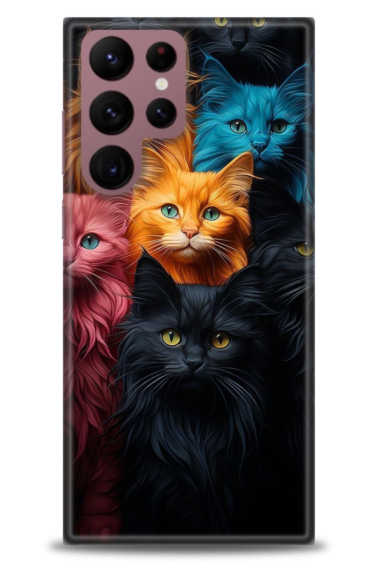 CooperTech Samsung Galaxy S22 Ultra İle Uyumlu HD Baskılı Desenli Silikon Kılıf - 126