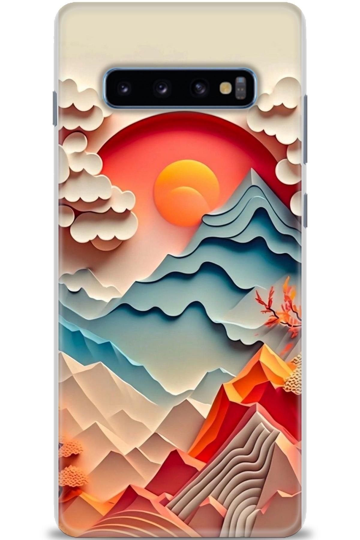 CooperTech Samsung Galaxy S10 Plus İle Uyumlu HD Baskılı Desenli Silikon Kılıf - 847