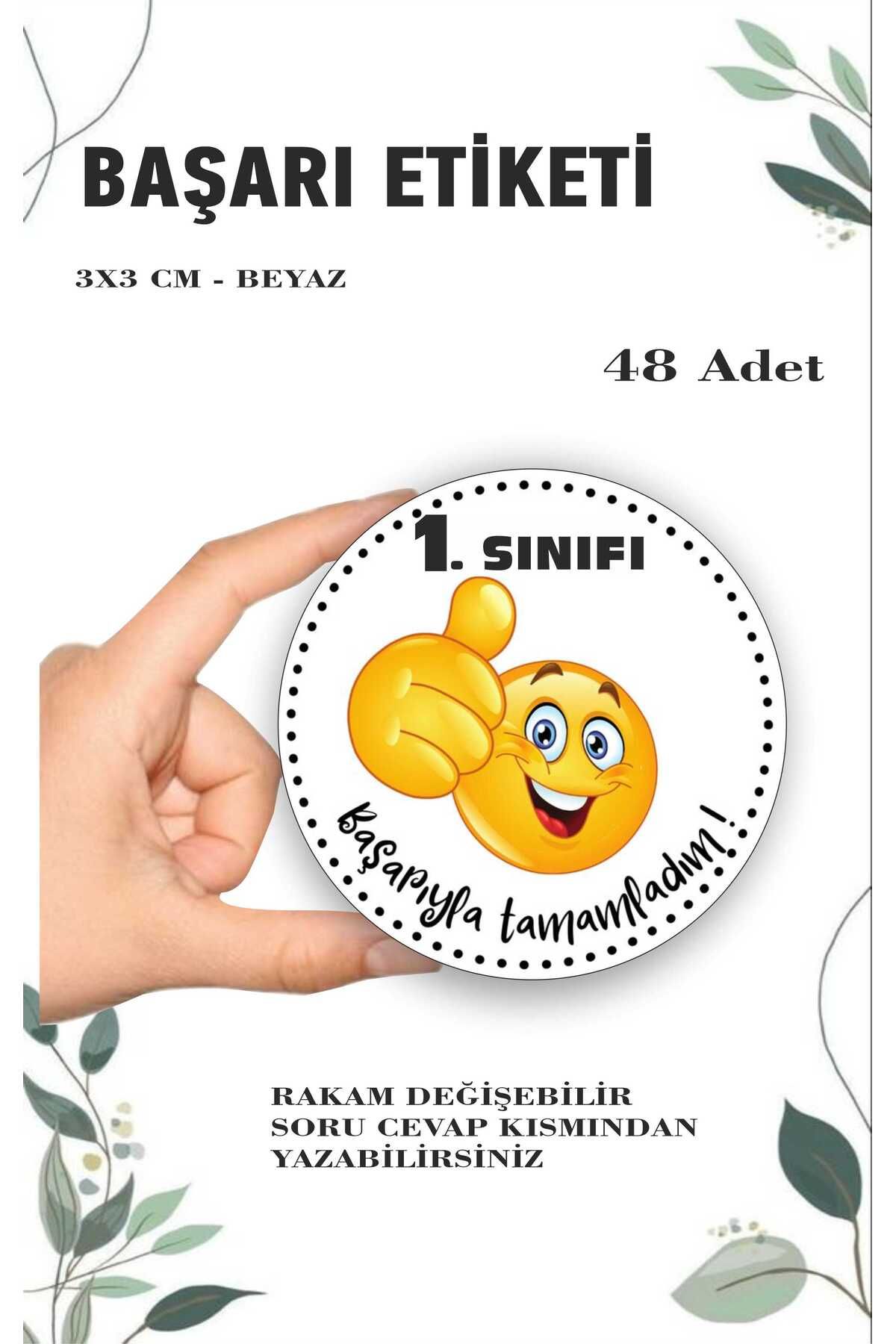 ZY TASARIM Başarıyla Tamamladım İyi Tatiller Etiketi 48 Adet 3 cm