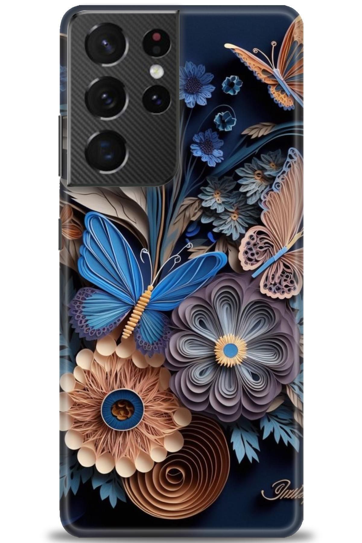 CooperTech Samsung Galaxy S21 Ultra İle Uyumlu HD Baskılı Desenli Silikon Kılıf - 351