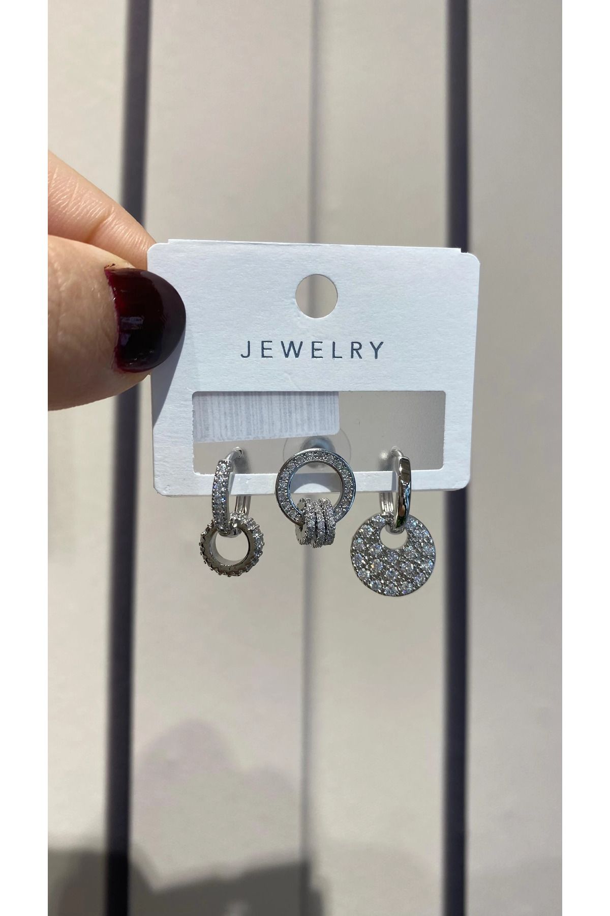Yares Accessories Çoklu küpe taşlı