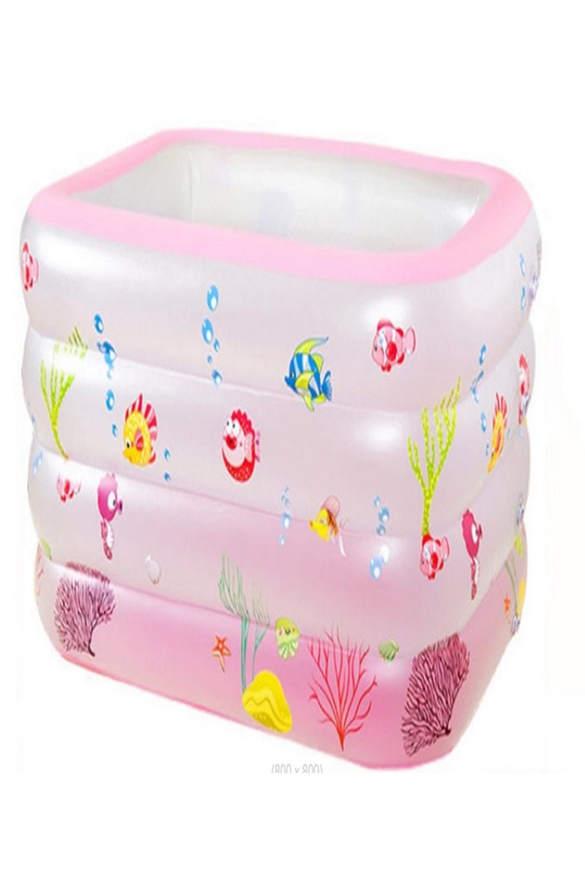 teknom Bebek havuzu yüzme havuzu oyun havuzu top havuzu pembe 120x90x70 boyun simidi ile fotoğrafı 3 (önizleme)
