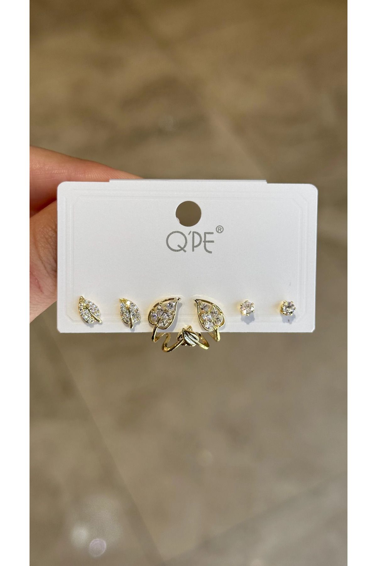 Yares Accessories Çoklu küpe yaprak