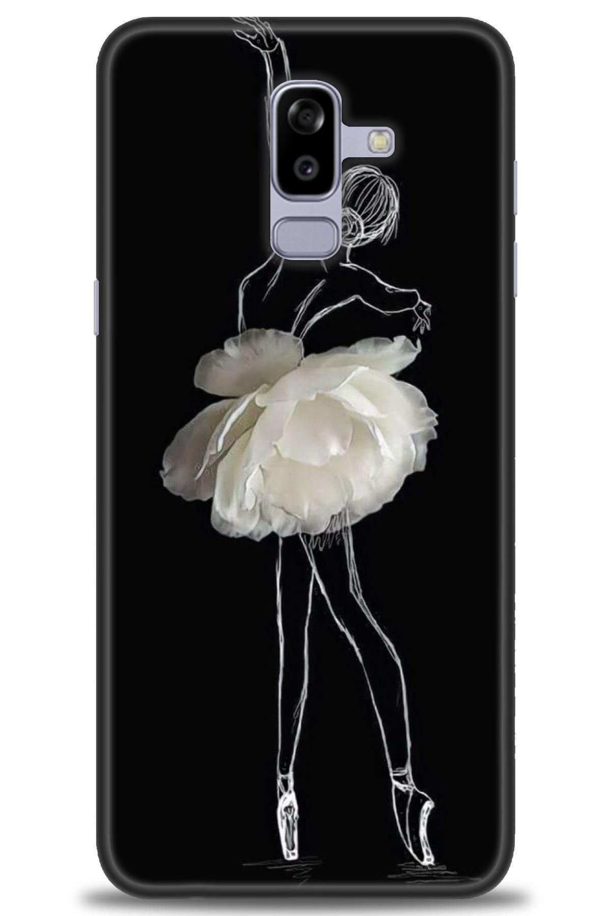 CooperTech Samsung Galaxy A6 Plus 2018 İle Uyumlu HD Baskılı Desenli Silikon Kılıf - 757