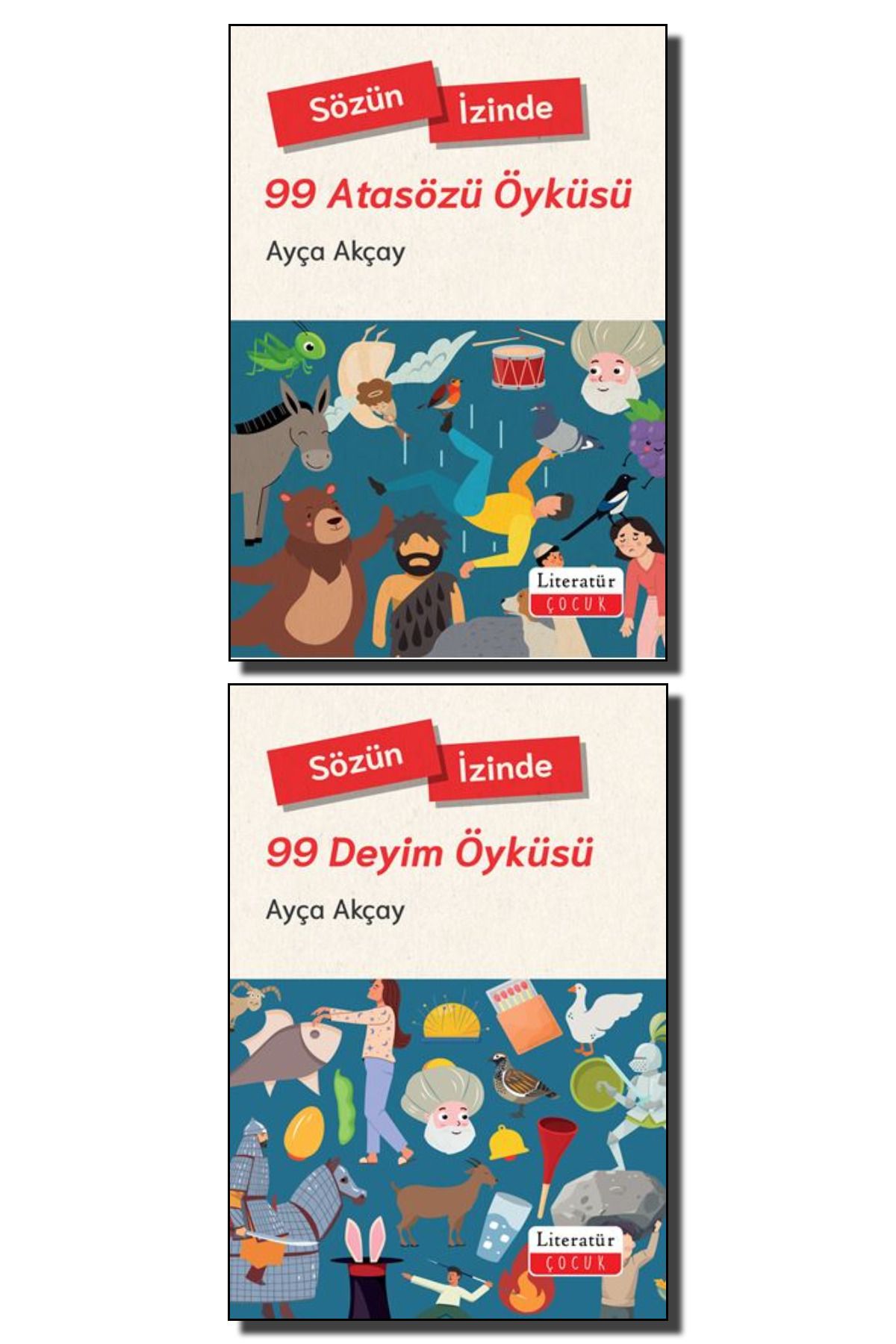 Literatür Yayıncılık Sözün İzinde - 99 Atasözü Öyküsü - Sözün İzinde - 99 Deyim Öyküsü Set 2 Kitap