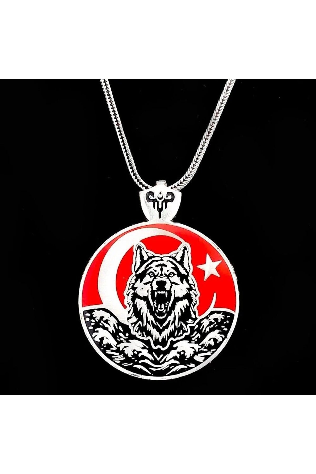 shop Ay Yıldız Bozkurt 925 Ayar Gümüş Erkek Kolye Ucu