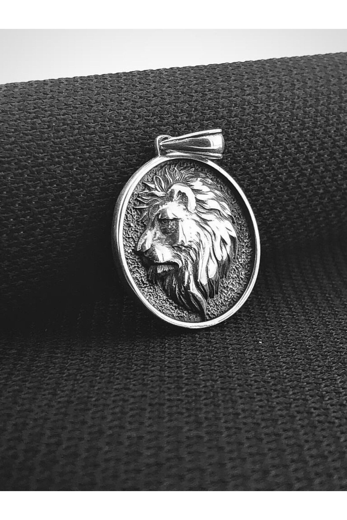 shop Aslan Motifli 925 Ayar Gümüş Erkek Kolye Ucu