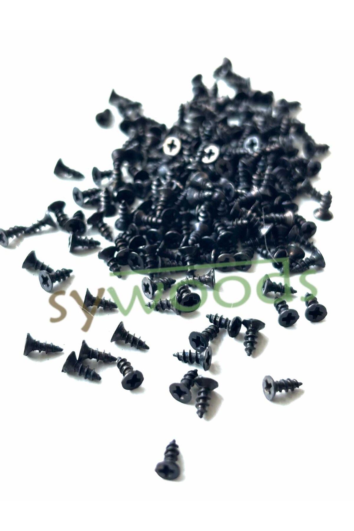 sywoods Mini vida 2.2x5.5 mm 100 adet siyah menteşe kilit hobi elişi elektronik vidası