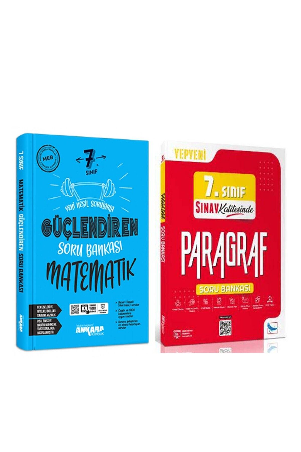 Ankara Kitap Merkezi Ankara Yayıncılık 7.Sınıf Matematik ve Sınav Yayınları Paragraf Soru Bankası Seti 2 Kitap