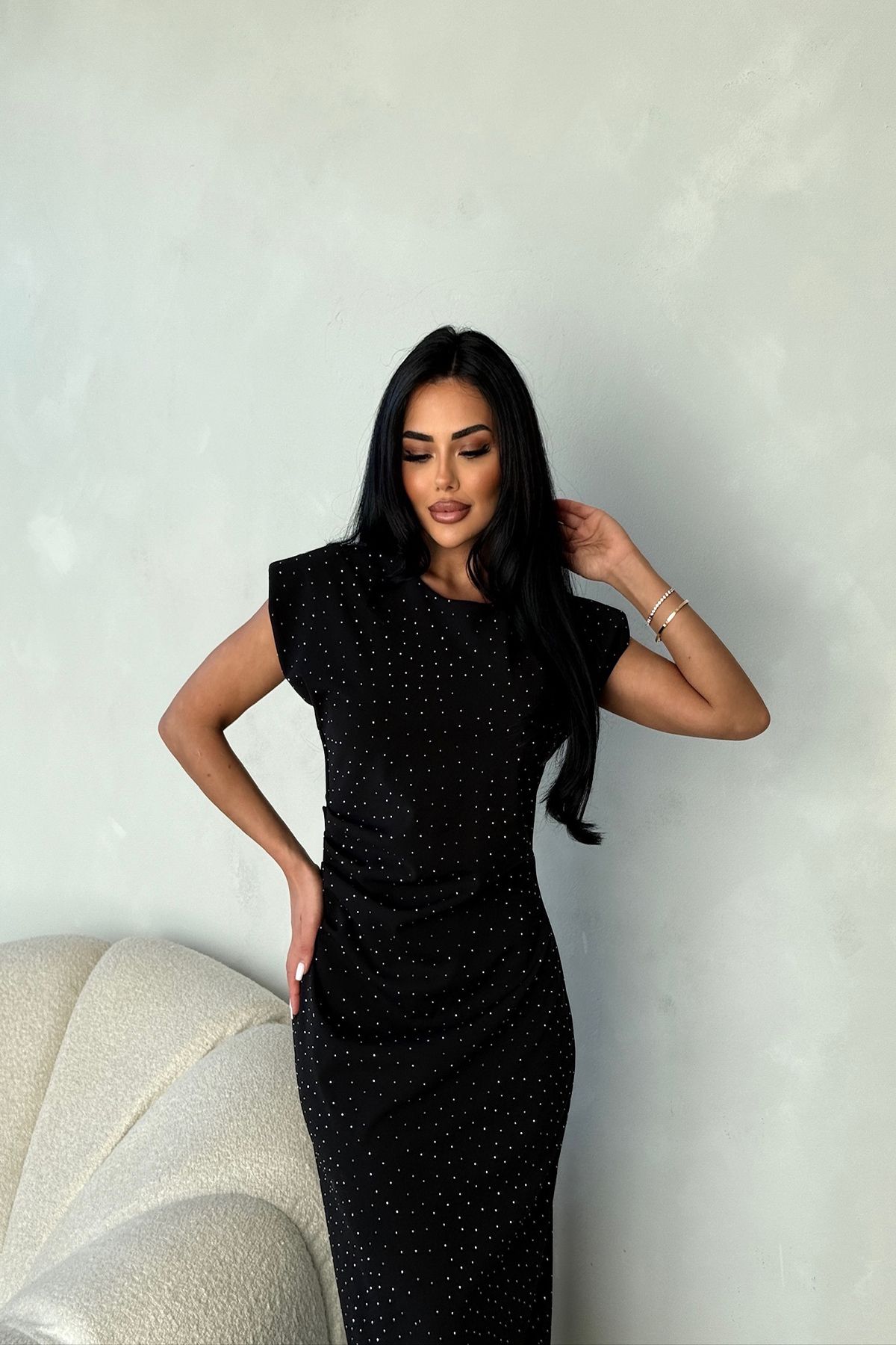 kamacibutik TAŞ İŞLEMELİ TASARIM ELBİSE