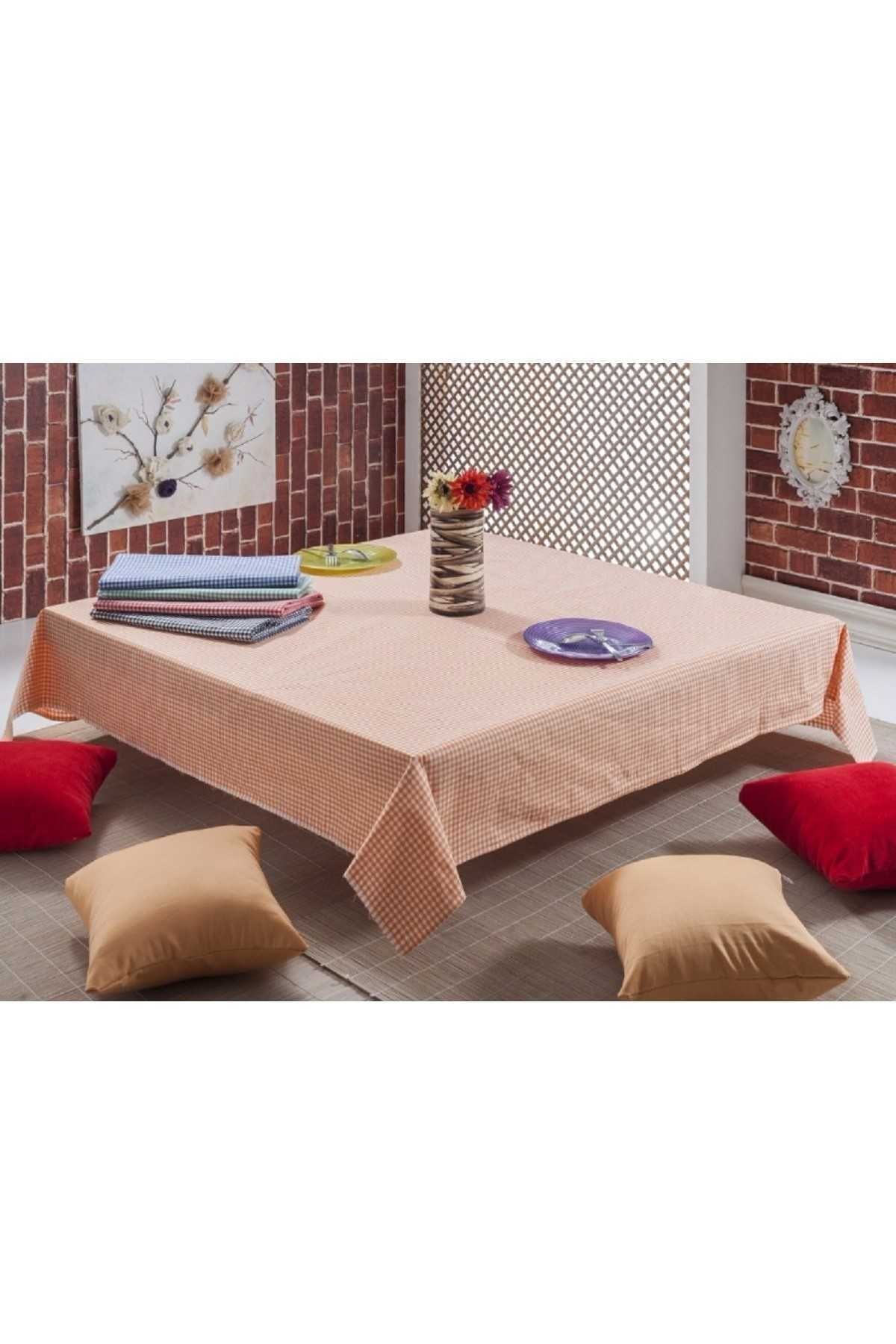 merland benvecocuk Gözde 170x170 cm. Zefir Desen Üçlü Sofra Bezi / Masa Örtüsü
