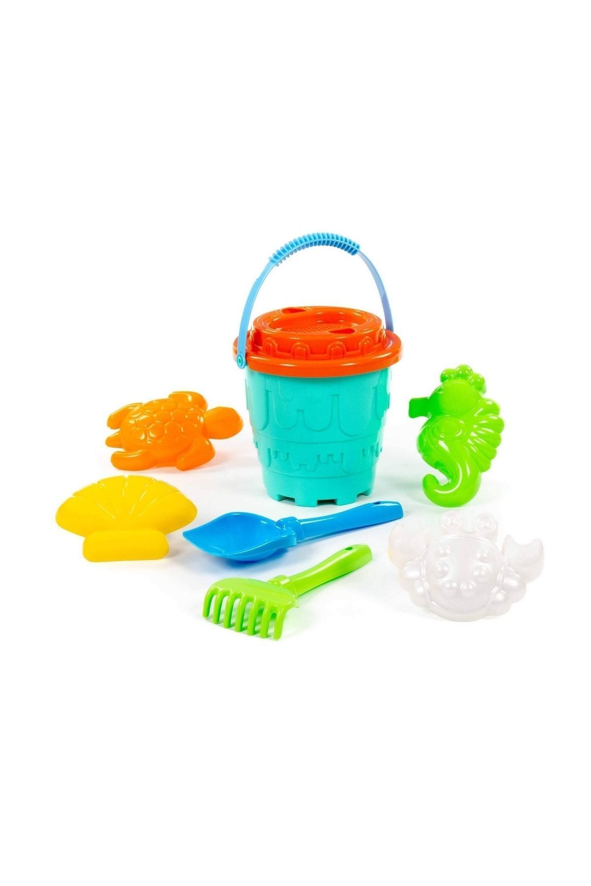 SerenityHaven 3+ Yaş 51851 Plaj Oyuncak Kova Şato Set (TURKUAZ) Tekli Turkuaz