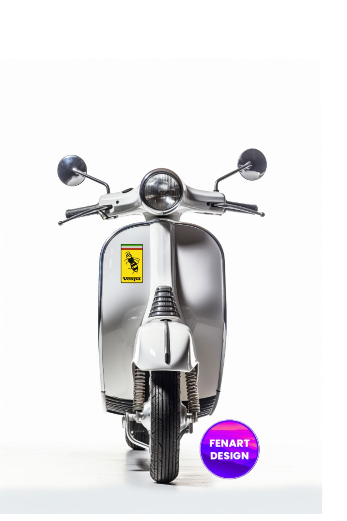 Nenya Vespa Italyan Arı 10x5cm Motorsiklet Kask Laptop Ve Oto Sticker