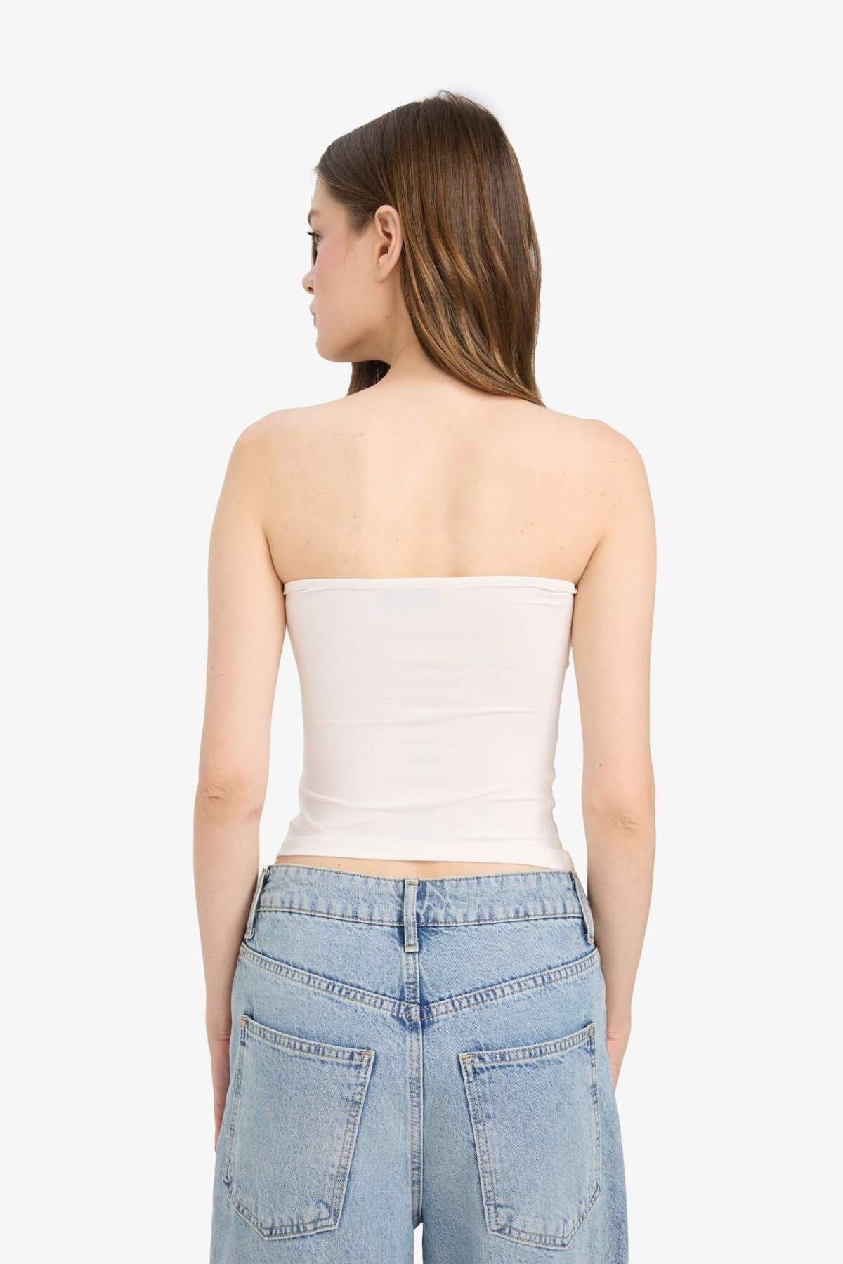 DeFacto-Cool Fitted Strapless Undershirt F5162Ax25Sm 5