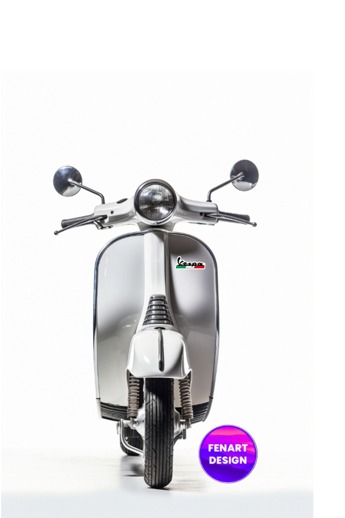 Nenya Vespa Sticker 10x4cm Motorsiklet Kask Laptop Ve Oto Sticker