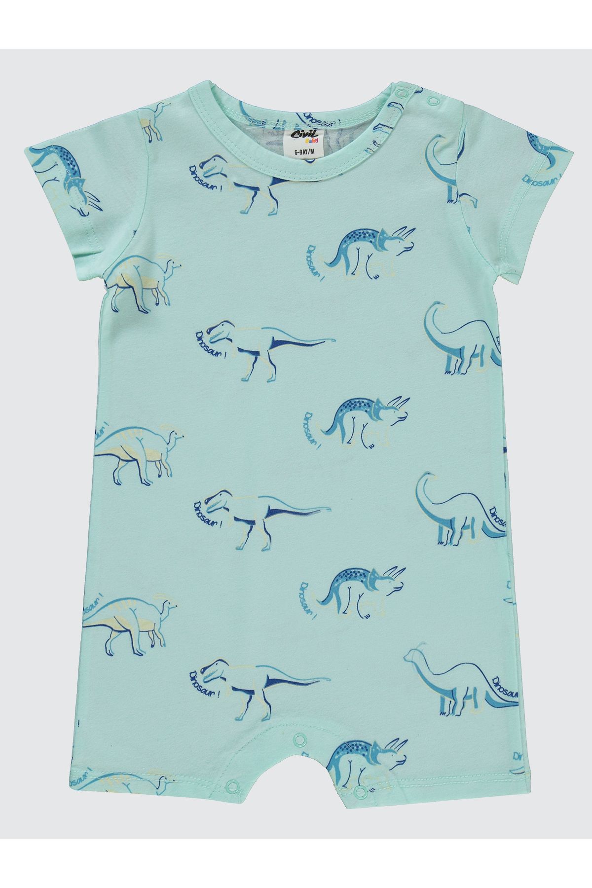 Civil Baby Erkek Bebek Patiksiz Tulum 6-18 Ay Mint