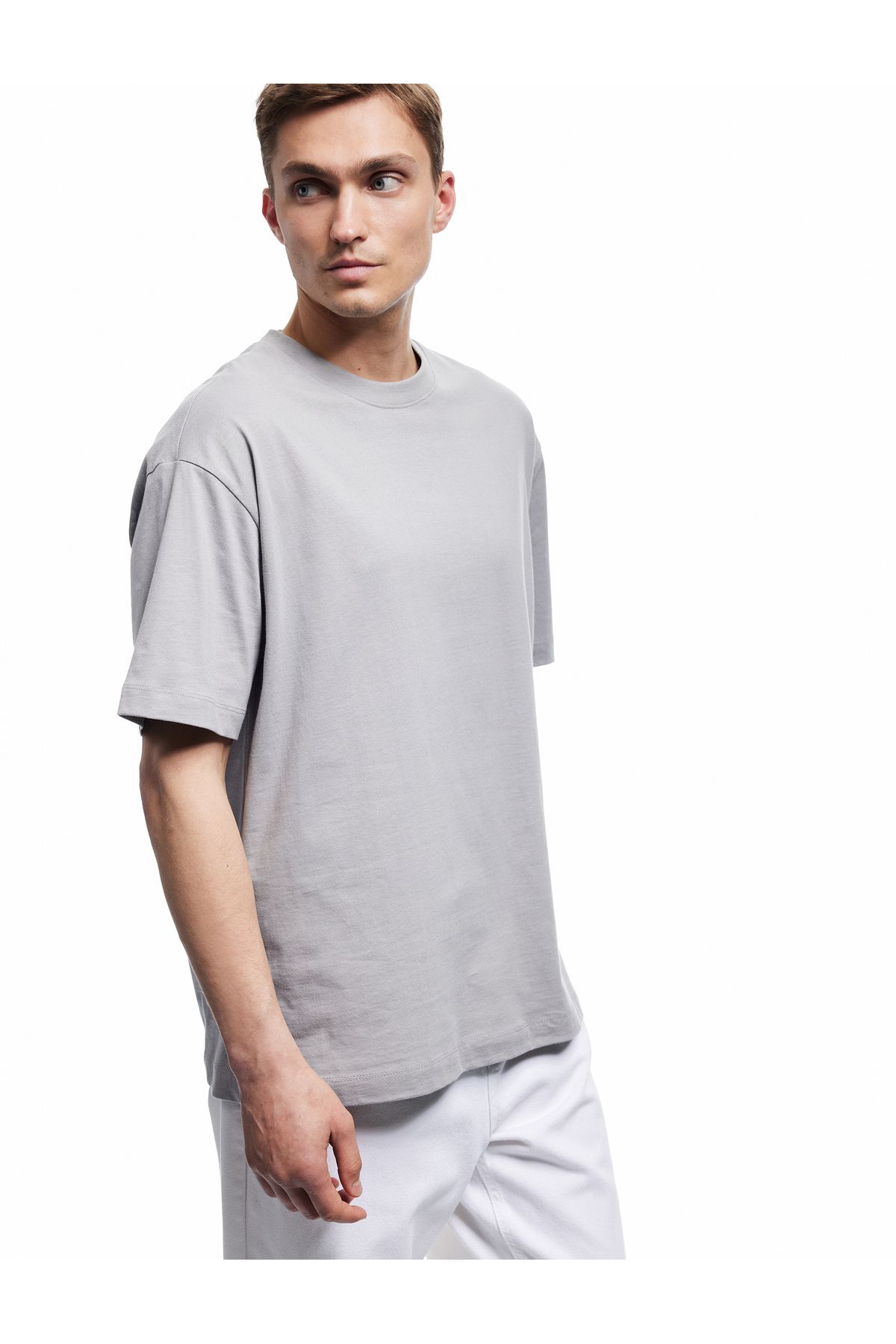 Koton KT - Kısa Kollu Pamuklu Bisiklet Yaka Basic Oversize Tişört