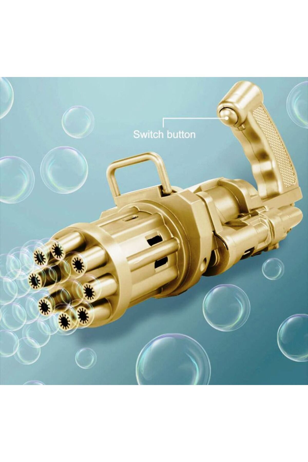 SerenityHaven YENİ DİZAYN ÇOKLU KÖPÜK ATAN KÖPÜK TABANCASI BUBBLES GUN BALONCUK TABANCASI PİLLİ KÖPÜK MAKİNASI GO