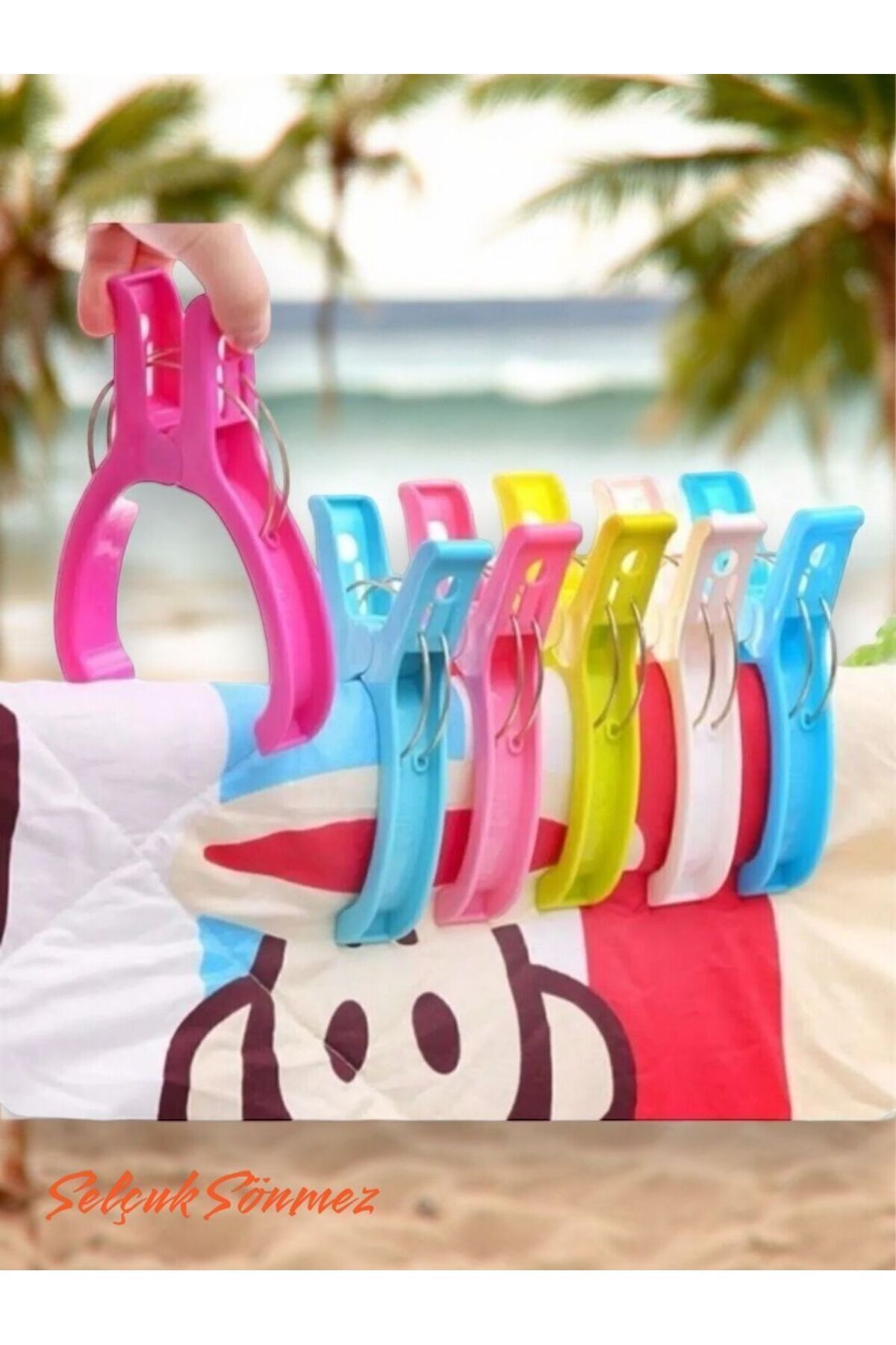 SerenityHaven Plaj Havlu Mandalı Şezlong Mandalı Mandal Xl 12 Adet