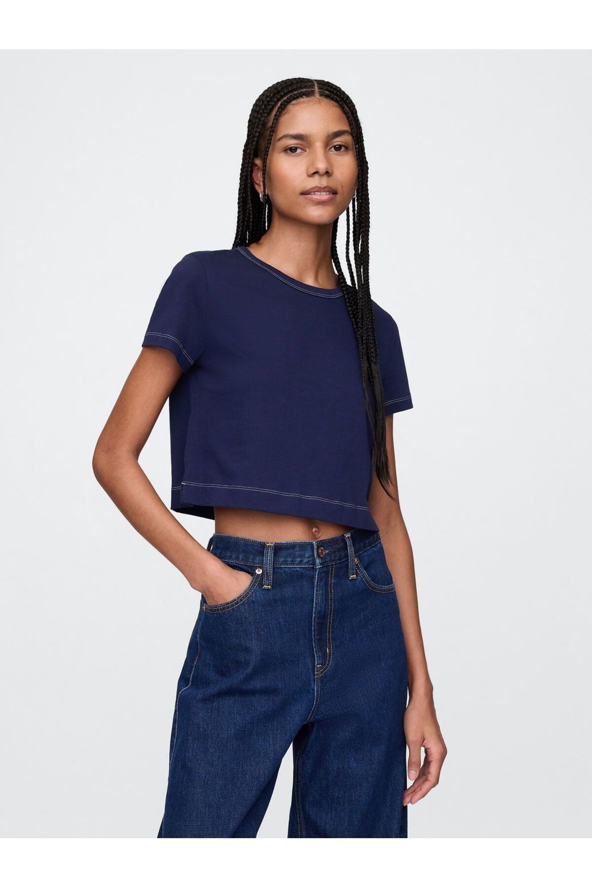 GAP Organic Cotton VintageSoft Cropped T-Shirt