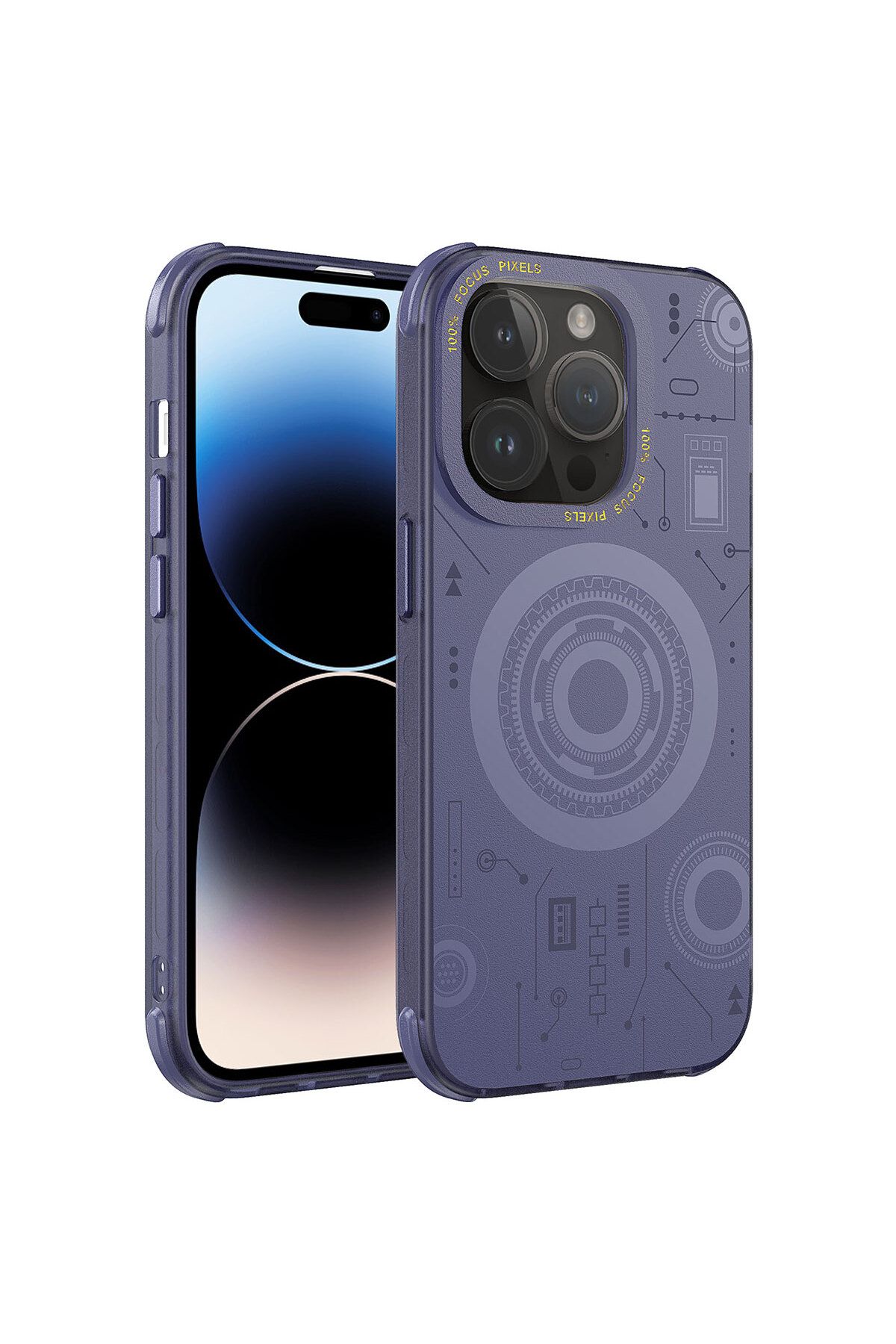 halkhouse Apple iPhone 14 Pro Max Kılıf Kamera Korumalı Magsafe Teknoloji Görünümlü Hot Kapak