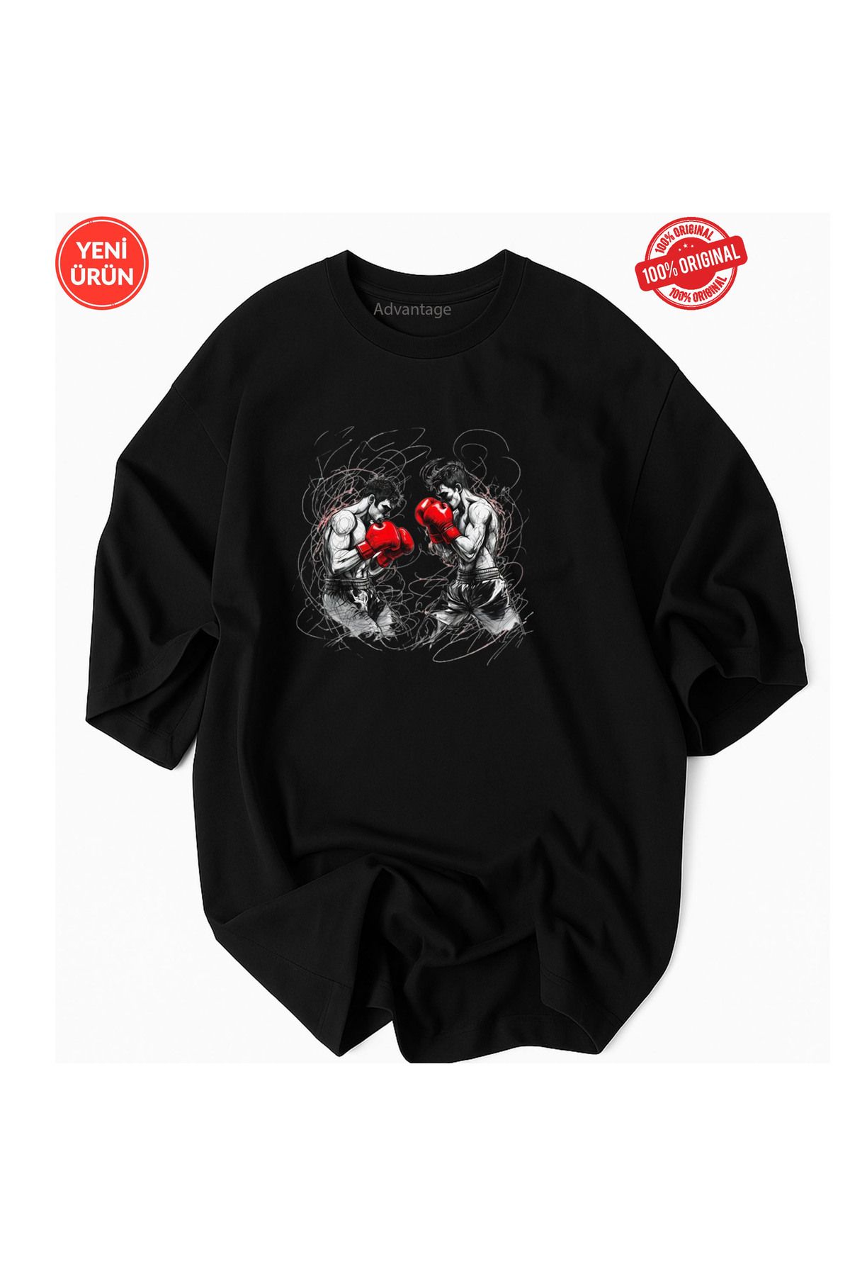 Usaspor Unisex Box Tasarım Baskı Detaylı Oversize Fit %100 Organik Pamuk- Premium Tshirt