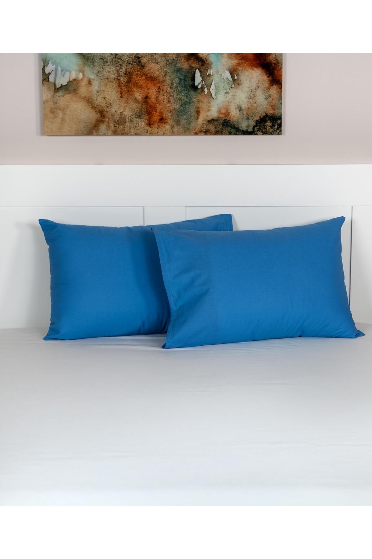 Menderes Home Cotton Collection 2'li Yastık Kılıfı Mavi