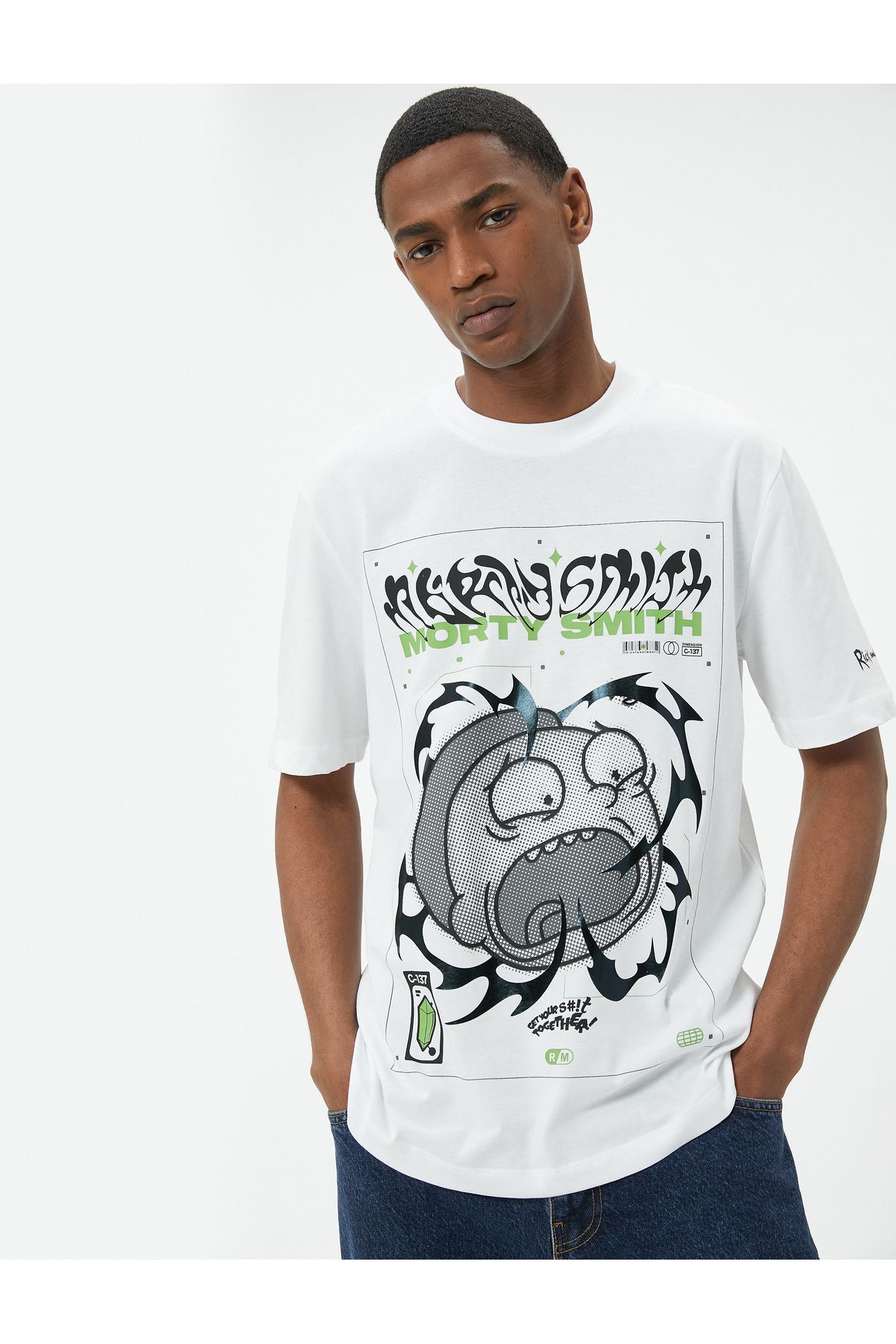 Koton KT - Rick and Morty Tişört Lisanslı Kısa Kollu Bisiklet Yaka Pamuklu