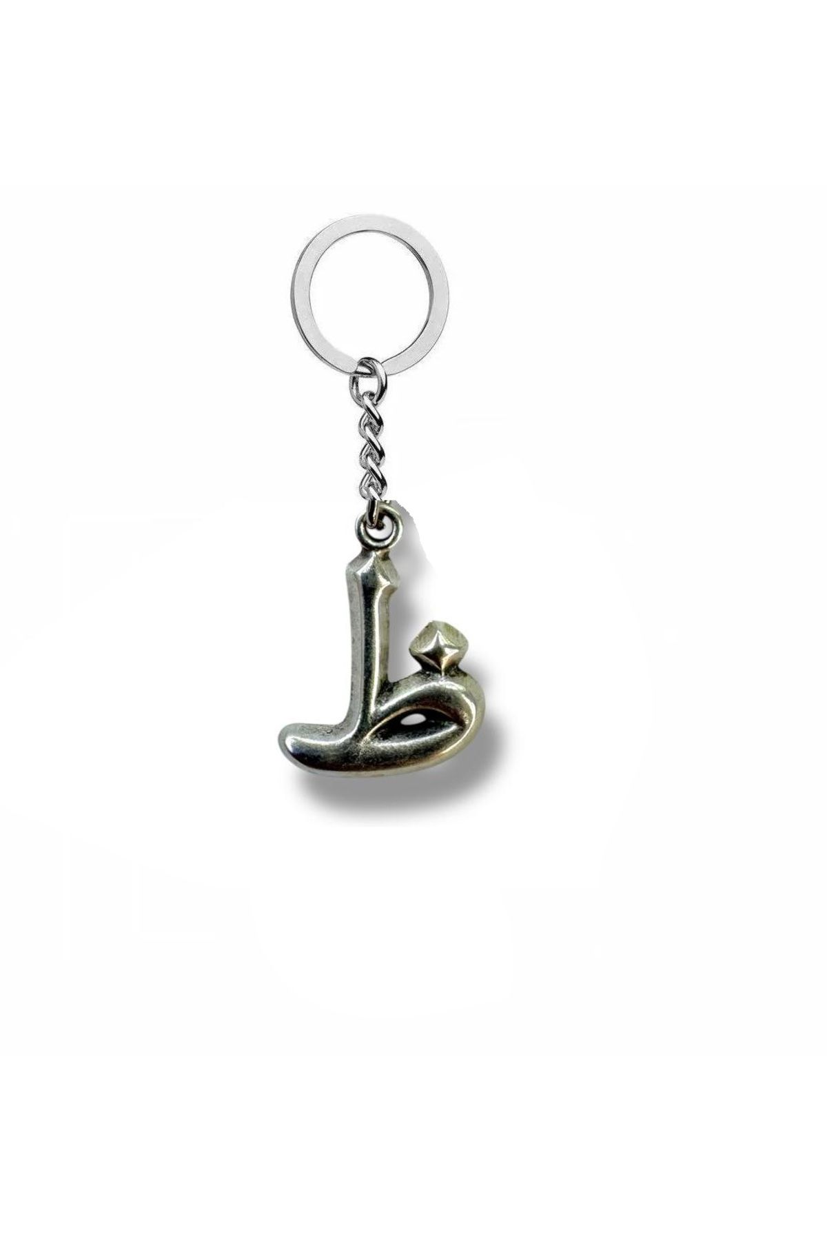 Herşey Nota Arapça Zı (ظ) Harfli Anahtarlık – Zamak Kaplama Anlamlı Unisex Metal Aksesuar