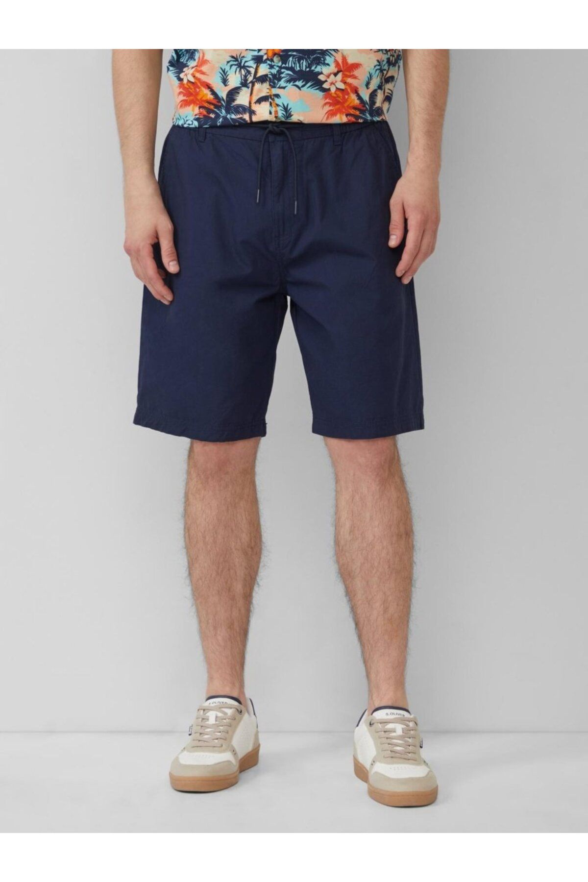 s.Oliver-Pantaloni scurți chino bărbătești, Detroit, talie medie, croială regulată, bleumarin 3