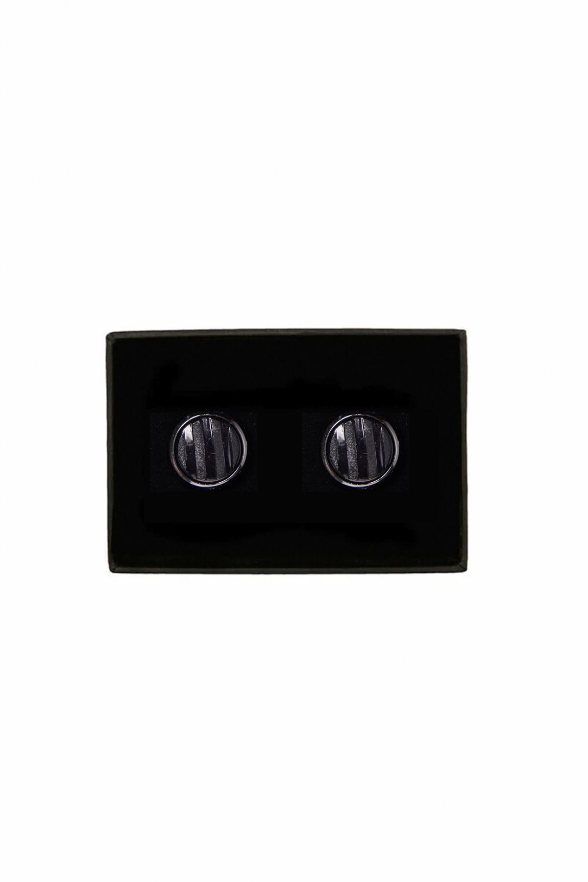 ALTINYILDIZ CLASSICS Erkek Siyah-Antrasit %100 Metal Kol Düğmesi