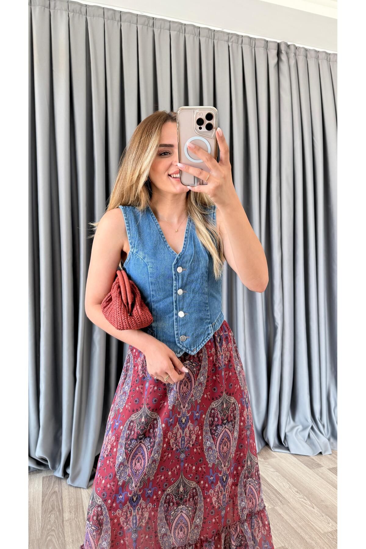pelin yıldız butik Toronto Denim Yelek