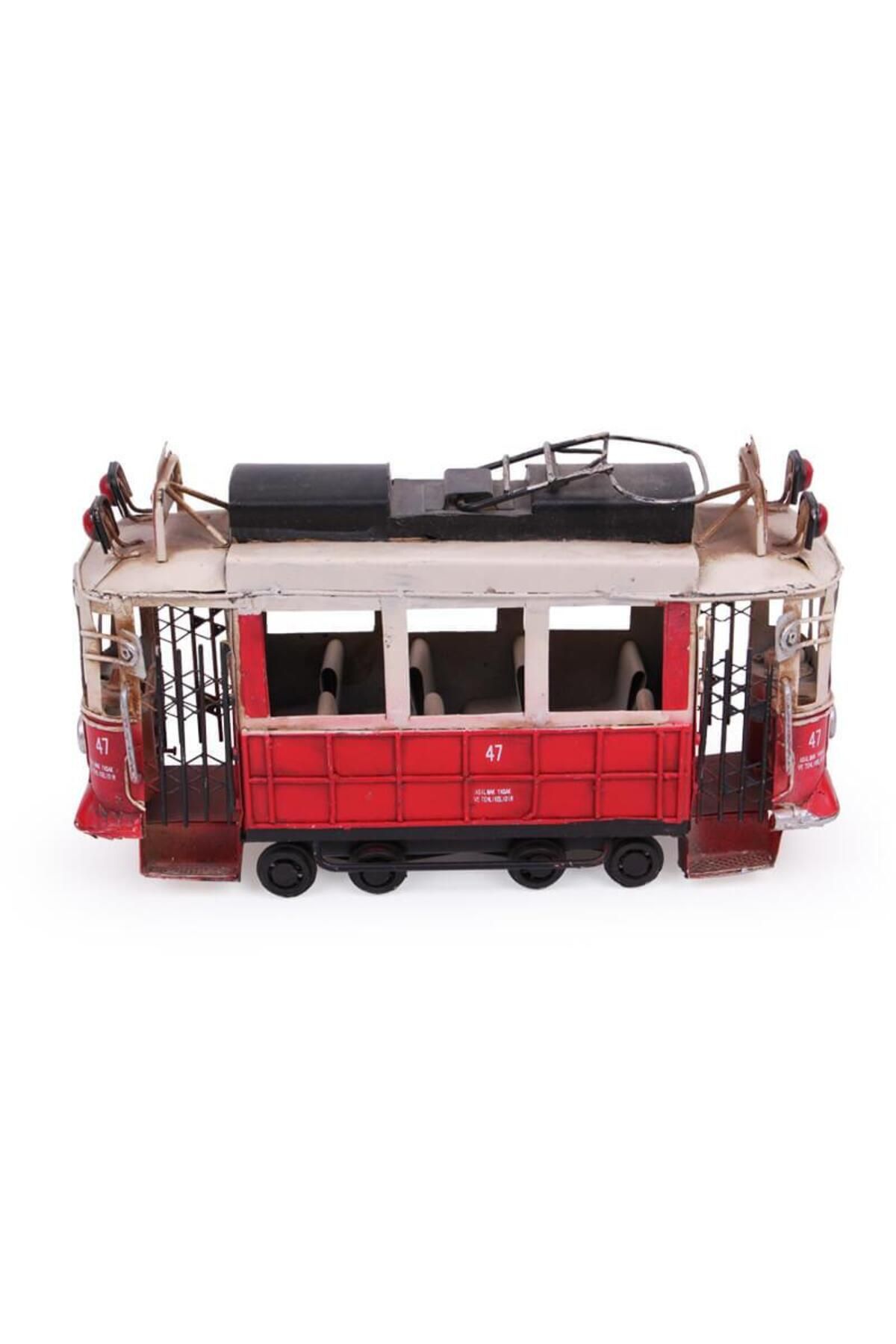 Serero Dekoratif Metal Taksim Tramvay Vintage Biblo Hediyelik