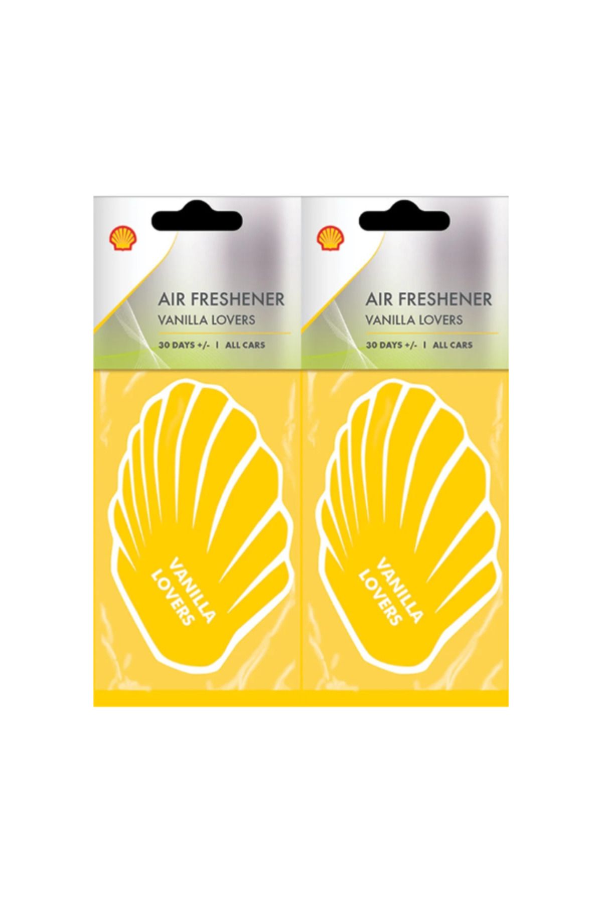 BBS MARKET SHELL Air Freshener Vanilla Lovers 2’li Set – Vanilya Aromalı Araç Parfümü Oto Kokusu
