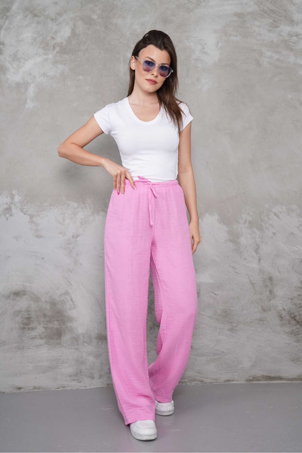 macharel jeans Müslin Palazzo Pantolon