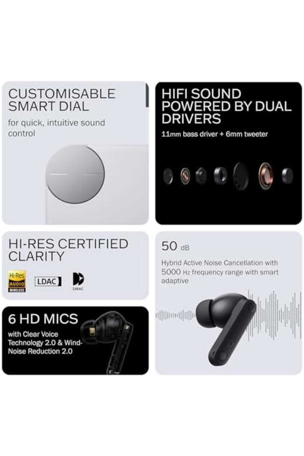 cmf by NOTHING-Buds Pro 2 Wireless Earbuds with ChatGPT Integration, Hi-RES Audio, Hybrid Noise Canc 4