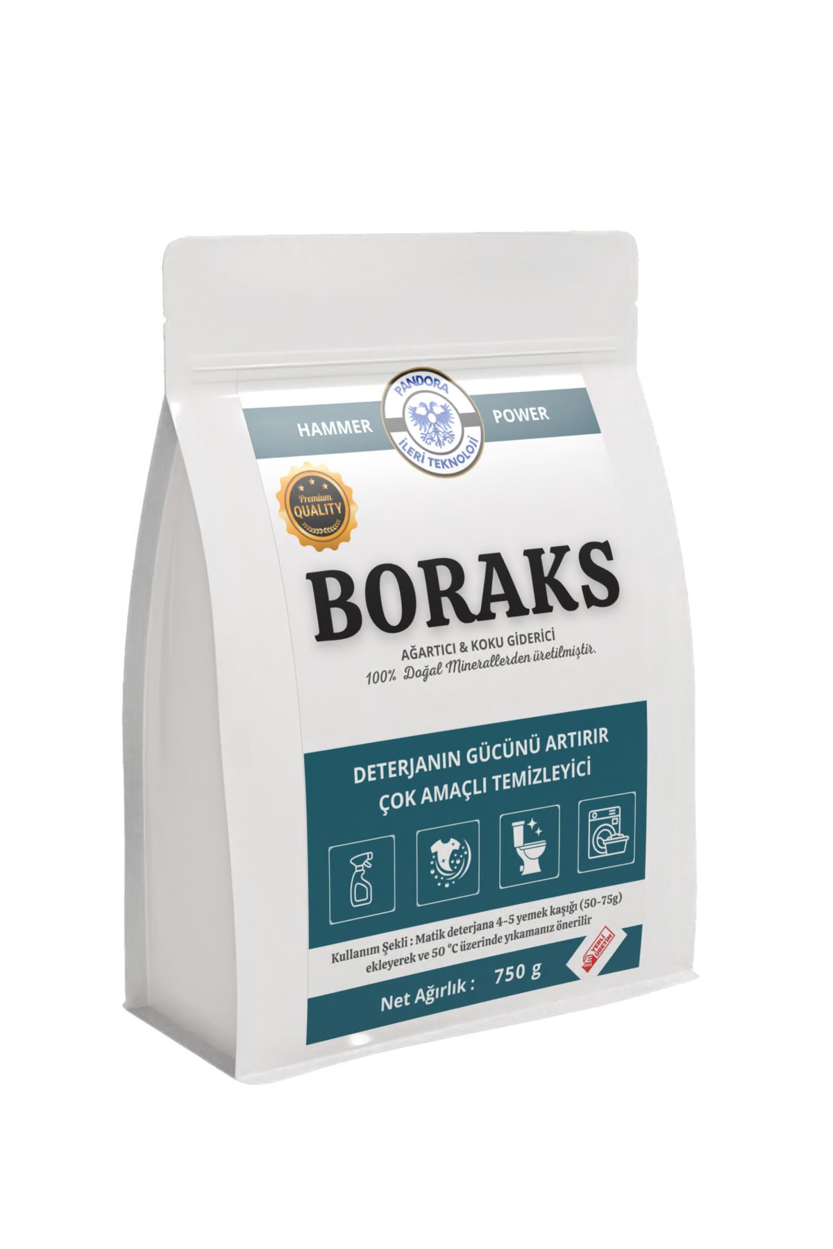 hammer power Boraks Toz 750g ÇAMAŞIR DETERJANI KATKISI AĞARTICI KOKU GİDERİCİ