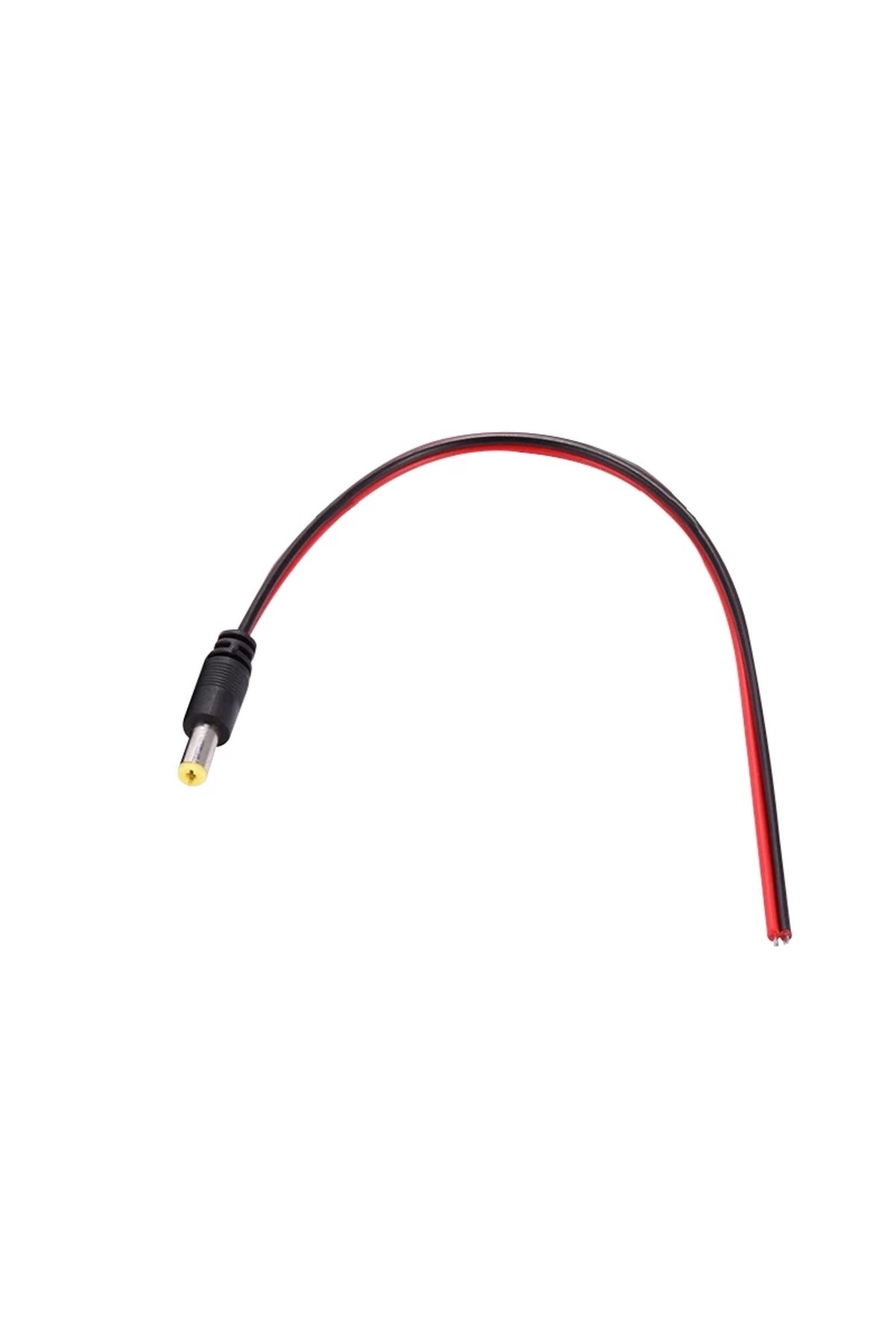 mega fair Tk 34 Fiş Kablolu Tek Uçlu Kamera İçin 20 Cm Dc Power Jack Kablolu