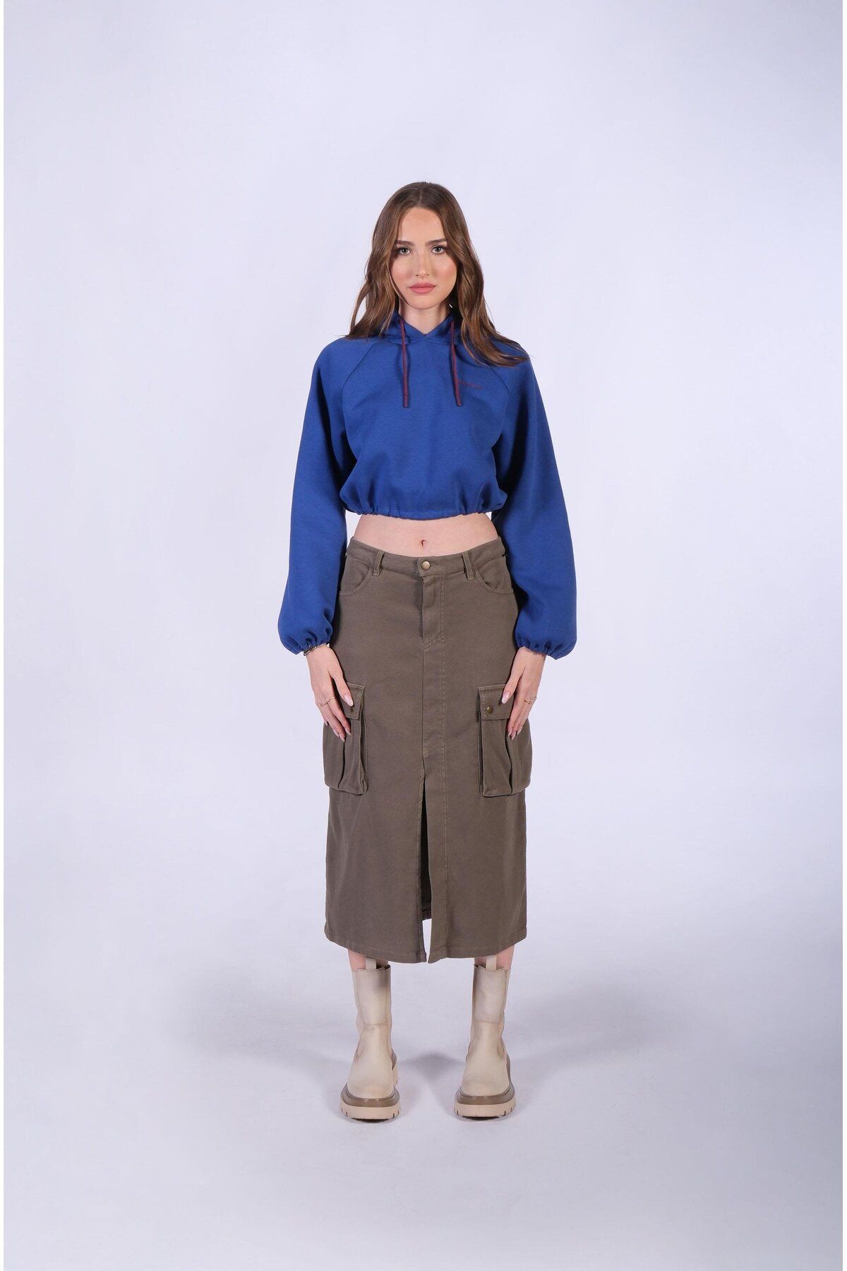 Brand Up Dokuma Slim Fit Midi Etek