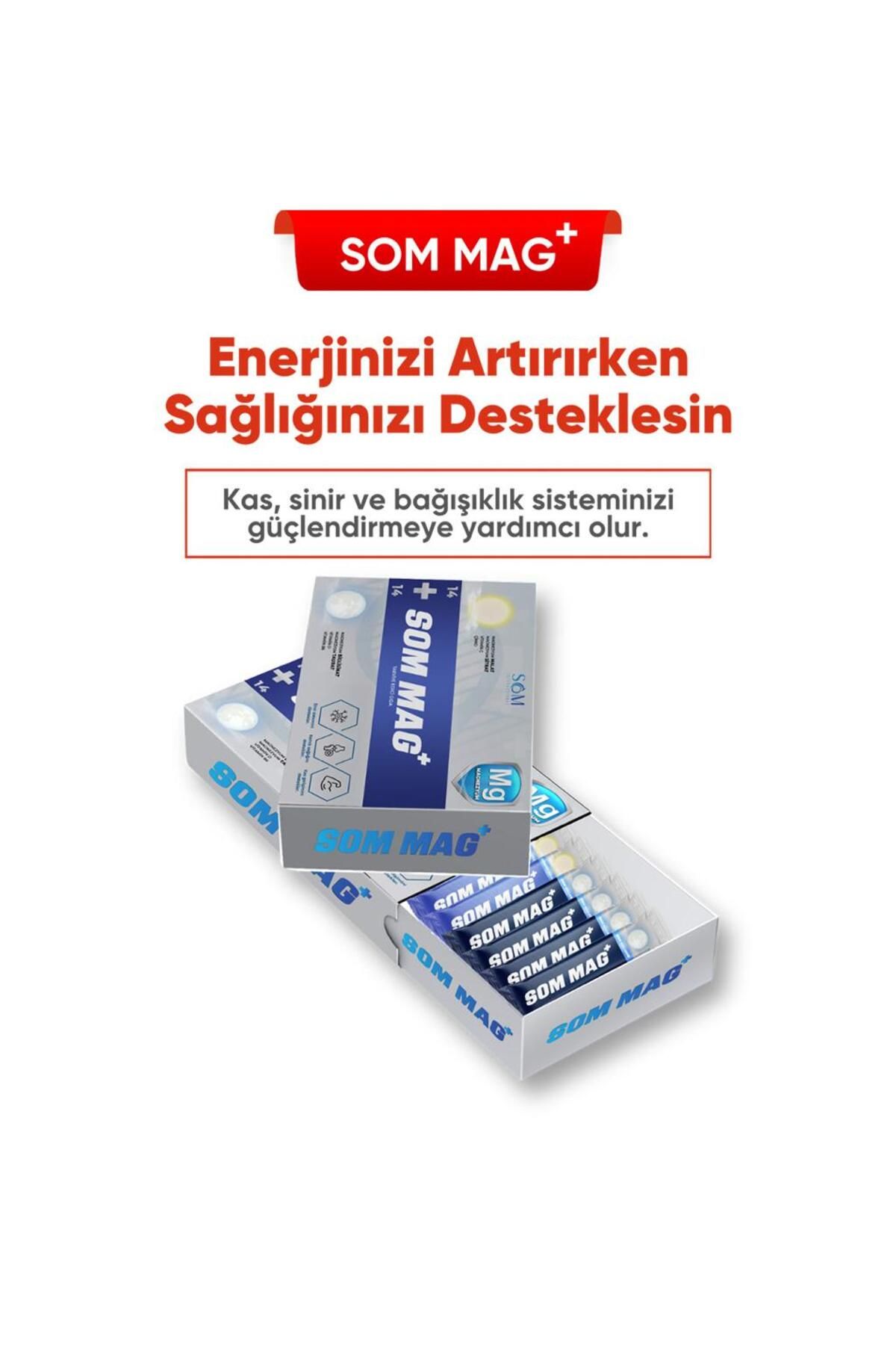 som ınternatıonal Magnezyum Plus Sıvı Form 4'lü Magnezyum (Malat, Sitrat, Taurat, Bisglisinat) + C D B6 Çinko Desteği