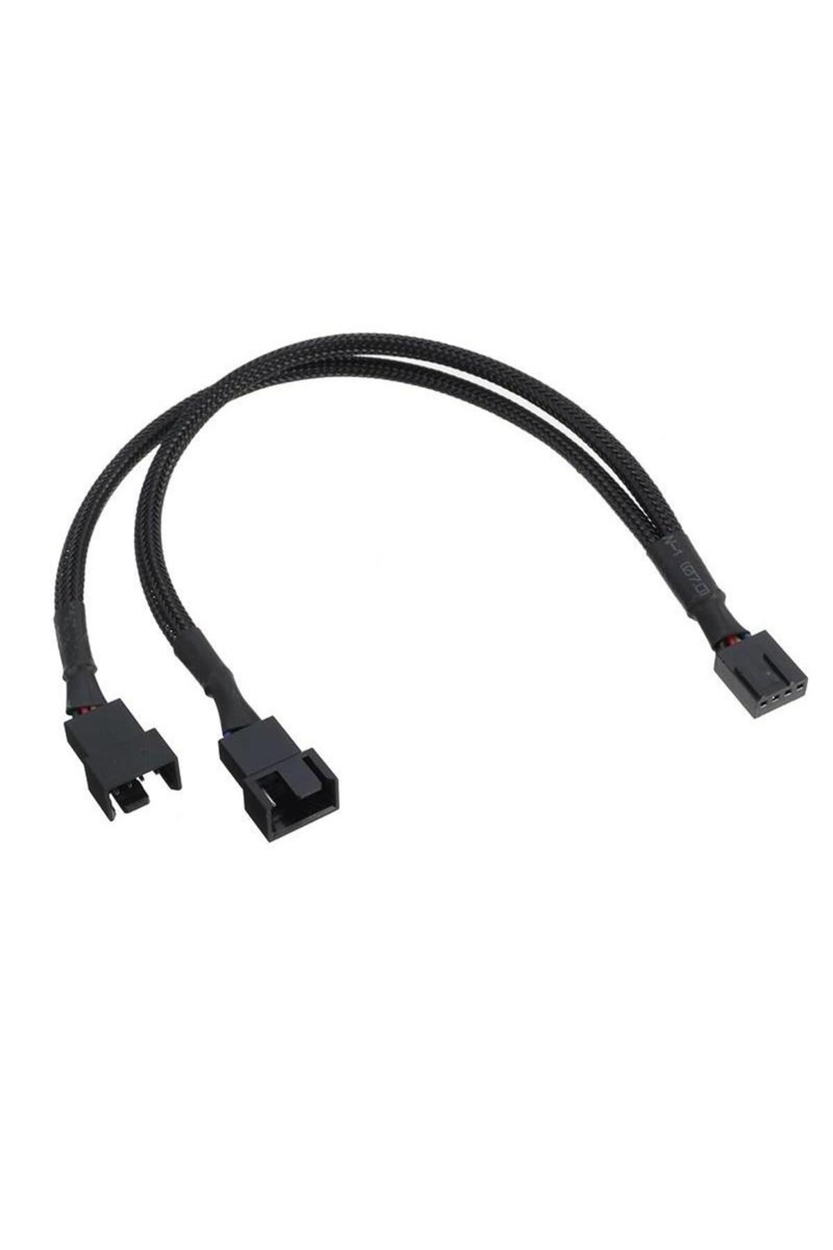 Temiz Pazar 5025 Fan Çoklayıcı 2 Port Y Pwm 4 Pin Splitter Çoklayıcı Switch Kablosu