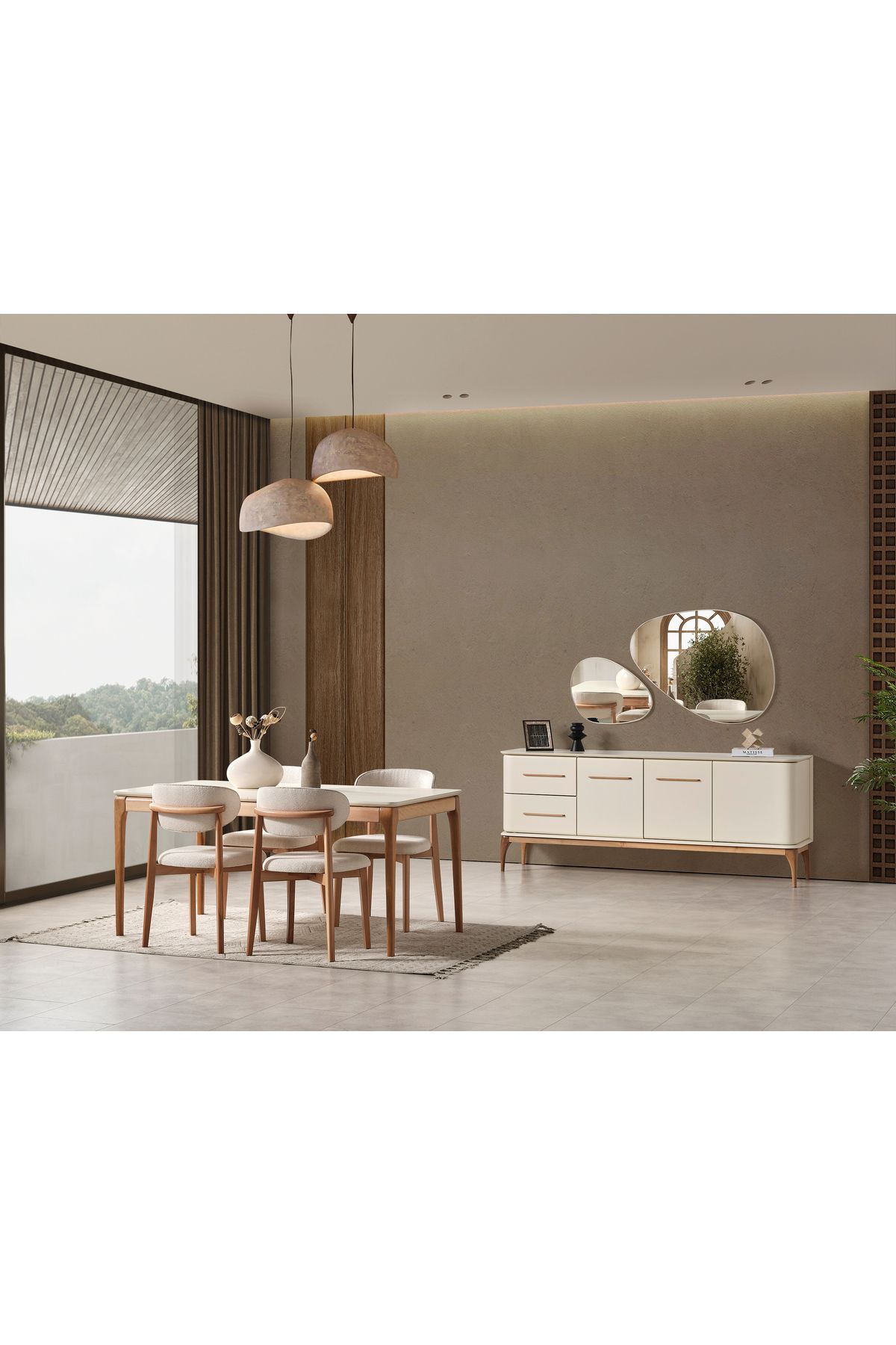Neef Living Destan Meşe Yemek Odası