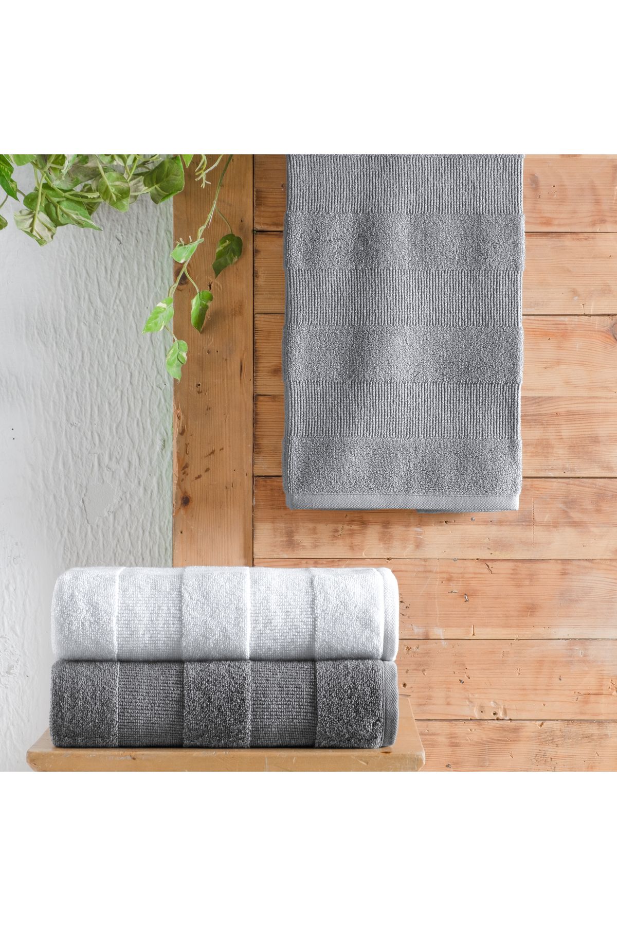 Schafer Home Solid Jakarlı Havlu 50x90-Gri