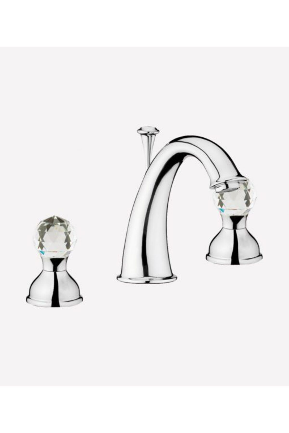 WEBERT Karenina 3 Delikli Lavabo Bataryasi Swarovsky Taşli Krom-sifon Kumandali