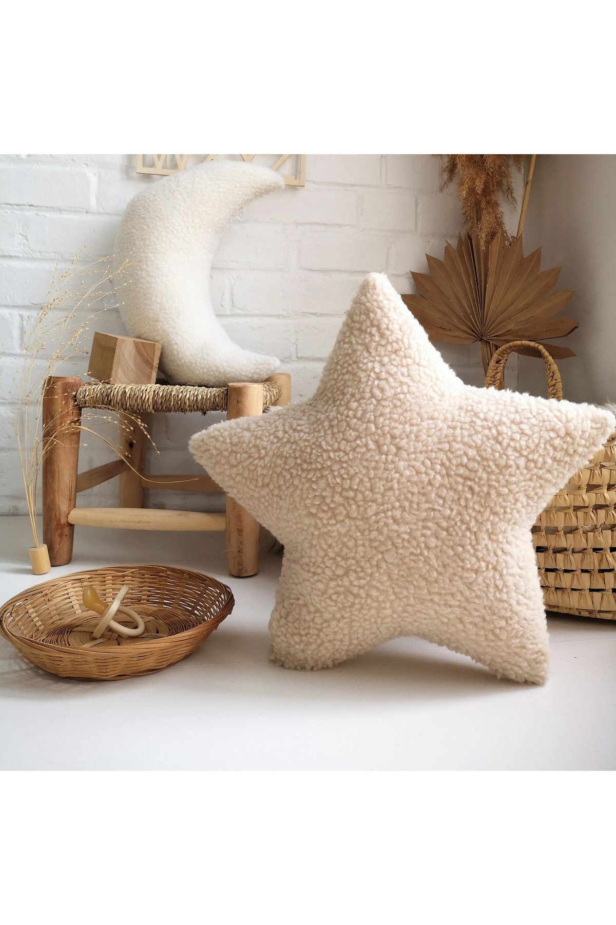 textile dünyası TEDDY YILDIZ YASTIK İÇİ DOLU KIRLENT