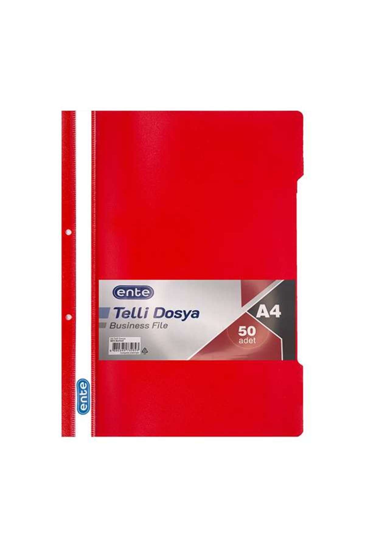 ente Telli Dosya A4 50'li Kırmızı