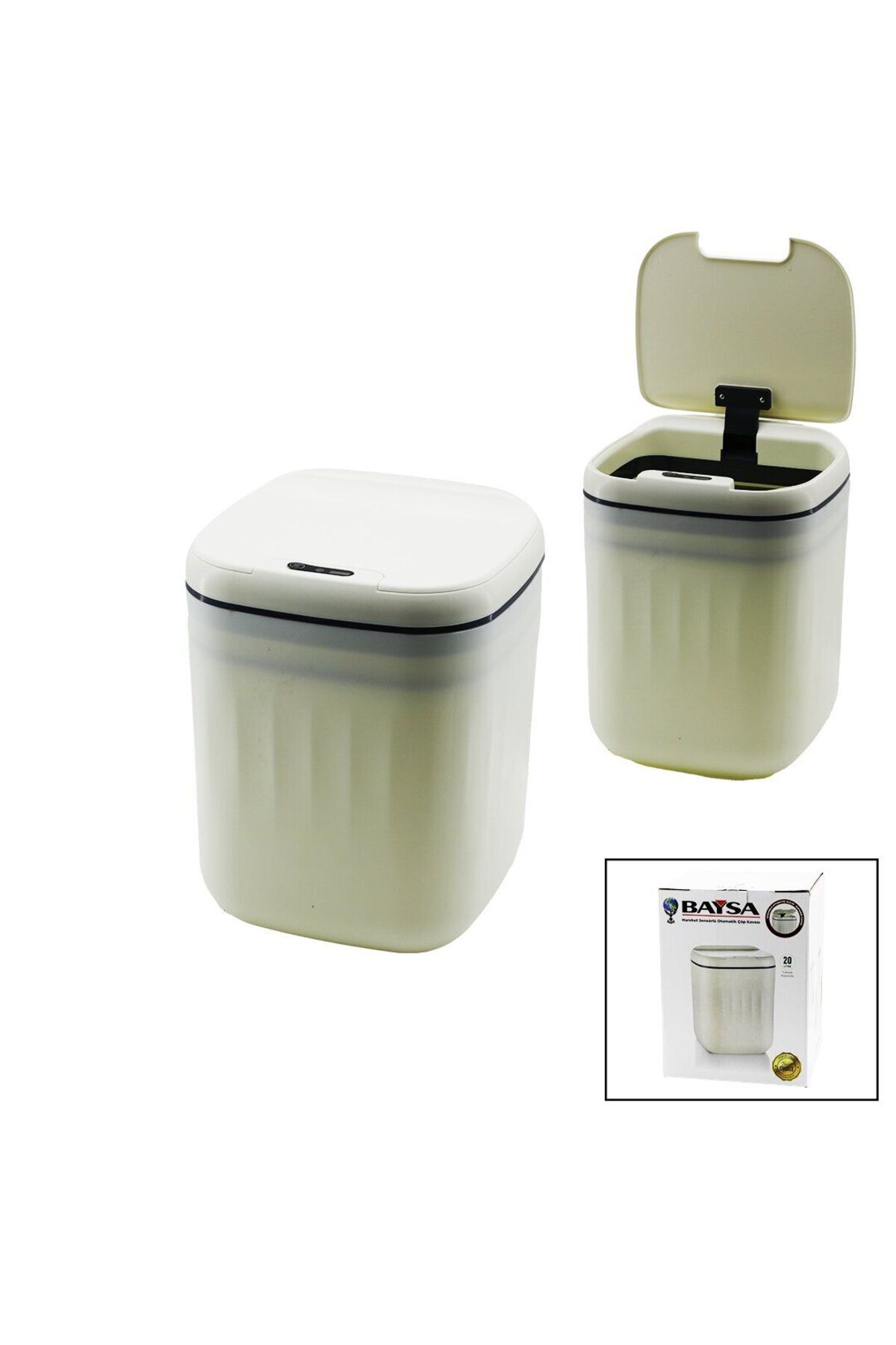 Emperium HAREKET SENSÖRLÜ=OTOMATİK AÇ-KAPA KAPAK - PİLLİ PLASTİK ÇÖP KOVASI 20LT (5122)